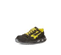 U-Power Red Lion Bolt, Chaussures de sécurité unisexes, légères, flexibles, anti-crevaison en cuir, avec insert Infinergy, avec embouts en aluminium (Black & Yellow 40)