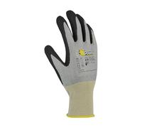 U-Power Rumba Gants De Travail Anti-sécurité Soutien Nylon, Spandex Et HPPE Split U-Bubble Nitrile Anti-coupures C Protection Risques Mécaniques Gris 9/L 12 Pcs