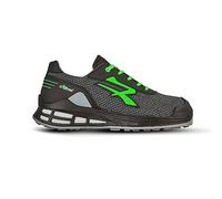 U POWER Sécurité de Travail, Chaussure Sabot, modèle Dakota S ESD S3s Ci FO SR, Embout Anti-Perforation Non métal, Unisexe, Adulte, Gris Plomb Vert Fluo, 43 EU