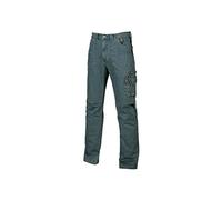 Jean U-Power pour homme, design rouille, pantalon coupe droite, tissu en coton confortable, coupe ajustée, tenue décontractée, multi_poches, pantalon à jambe droite (RUST JEANS 54)