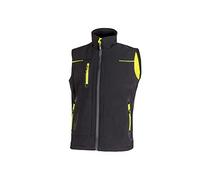 U-Power UNIVERSE, Veste sans manches, Gilet Softshell, avec doublure en micropolaire, Résistant à l'eau, Coupe-vent, Tissu respirant, Zip intégral, Multi-poches (Black Carbon XL)