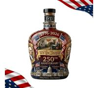 U.S. 250th Anniversary Commemorative Whiskey Bottle, America 250th Anniversary “We The People” Heritage Whiskey Glass, Declaration Of Independence Printed Liquor Bourbon Wine Glasses Patriotic Gift