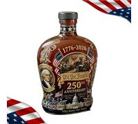 U.S. 250th Anniversary Commemorative Whiskey Bottle, America 250th Anniversary “We The People” Heritage Whiskey Glass, Declaration Of Independence Printed Liquor Bourbon Wine Glasses Patriotic Gift