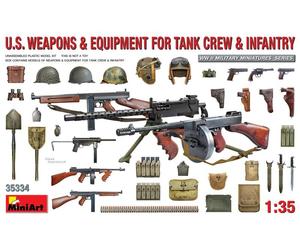 U. S. Armes & Equipment Pour Tank Crew & Infantry Diorama 1:3 5 Plastic Model