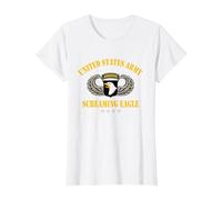 U.S Army 101st Airborne Screaming Eagle Veterans Day T-Shirt, Femme, Blanc, XL