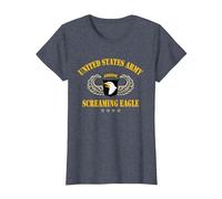 U.S Army 101st Airborne Screaming Eagle Veterans Day T-Shirt, Femme, Bleu Chiné, S