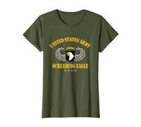 U.S Army 101st Airborne Screaming Eagle Veterans Day T-Shirt, Femme, Olive, XL
