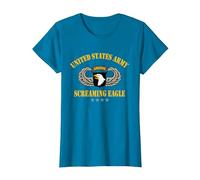 U.S Army 101st Airborne Screaming Eagle Veterans Day T-Shirt, Femme, Saphir, M