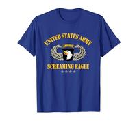 U.S Army 101st Airborne Screaming Eagle Veterans Day T-Shirt, Homme, Bleu Royal, S