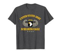 U.S Army 101st Airborne Screaming Eagle Veterans Day T-Shirt, Homme, Chiné Foncé, 5XL