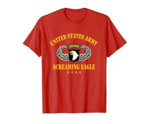 U.S Army 101st Airborne Screaming Eagle Veterans Day T-Shirt, Homme, Rouge, 3XL