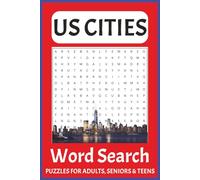 U.S. Cities Word Search Puzzle Book: Word Searches with Easy to Read Print about the United States, Cities, Monuments, and More | 6x9 inches, 110 ... Gift for Vacations, Holidays and Free Times