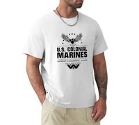 U.S Colonial Marines Warship Sulaco Movie Alien Aliens Sci FI Retro Tshirt Fashion T-Shirt Men Cotton Tees T-Shirt White S