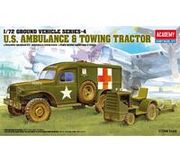 U. S. Dodge Ambulance + Remorquage Traktor 1:72 Plastique Model Kit Academy