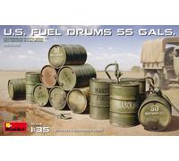 U. S. Fuel Drums (55 Gals Diorama 1:3 5 Plastique Model Kit Miniart