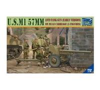 U.s.m1 57mm Anti-tank Gun Early Version On M1a3 Carriage W/crews (5 Figu- 1:35e - Riich Models