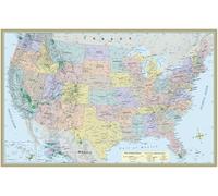 U.S. Map Poster (32 x 50 inches) - Laminated: a QuickStudy Reference Tool