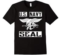 U.S. Navy Original Navy Seal Logo Mens T-Shirt Graphic Unisex Tee Black L