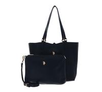 U.S. Pol o ASSN. Sac shopper bleu foncé marron pour femme - Rogersville Reversible Shopping Bag L Navy + Chain 321456