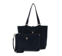 U.S. Pol o ASSN. Sac shopper bleu foncé marron pour femme - Rogersville Reversible Shopping Bag M Navy + Chain 321489