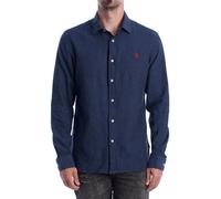 U.S. Polo Assn. Chemise à Manches Longues en Coton et Lin pour Homme US41104030