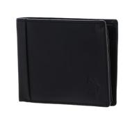 U.S. Polo Assn. Cuir Porte-Monnaie Carrick Horizontal Wallet with Coin Black Noir