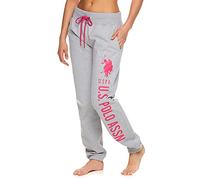 U.S. Polo Assn. Essentials Womens French Terry Joggers with Pockets - Black Sweatpants for Women for Lounging, Sleeping, and Casual Wear (Black, Medium)