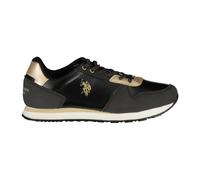 U.s. Polo Assn., Femme, Chaussures, Noir, Taille: 35 EU Baskets Sportives Noires Logo Contraste