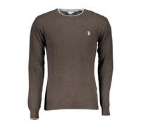 U.s. Polo Assn., Homme, Pulls, Brun, Taille: 2XL Pull en Laine Marron avec Détails Contrastants