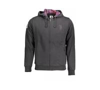 U.s. Polo Assn., Homme, Sweatshirts et sweats à capuche, Noir, Taille: XL Élégant pull en coton noir à fermeture éclair