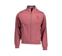 U.s. Polo Assn., Homme, Sweatshirts et sweats à capuche, Violet, Taille: L Pull Violet en Coton avec Fermeture Éclair et Broderie