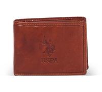 U.S. Polo Assn. Horizontal Wallet with Coin and Flap Cognac