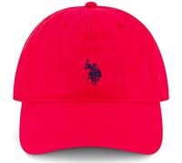 U.S. POLO ASSN. Lot de 6 Casquettes de Baseball réglables en Coton sergé lavé pour Homme avec Logo Poney et Bord incurvé, Rouge/Excursion, Couleur Unie (Getaway Solids), Taille Unique