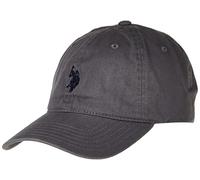 U.S. POLO ASSN. Lot de 6 Casquettes de Baseball réglables en Coton sergé lavé pour Homme avec Logo Poney et Bord incurvé, Gris foncé., Taille Unique