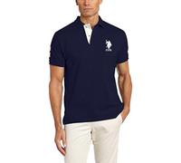 U.S. Polo Assn. Men's Slim Fit Pique Polo, Classic Navy/White, X-Large