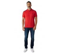 U.S. Polo Assn. Men's Solid Polo With Small Pony, Engine Red/Black, Large