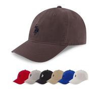 U.S. Polo Assn. Mens Washed Twill Cotton Adjustable Baseball Hat with Pony Logo and Curved Brim - Casquette de Baseball - Homme