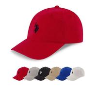 U.S. Polo Assn. Mens Washed Twill Cotton Adjustable Baseball Hat with Pony Logo and Curved Brim - Casquette de Baseball - Homme