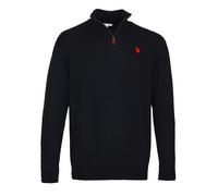 U.S. POLO ASSN. Pull-over 'Half Zip' rouge sang / noir, Taille M