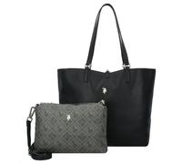 U.S.POLO ASSN. - Sac d'achat en polyuréthane, noir (33 X 14 X 32 cm)