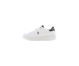 U.S. POLO ASSN. - Sneakers CODY001MDY2 en synthétique, Blanc-Marron foncé-Bleu (43)