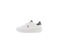 U.S. Polo Assn. - Sneakers CODY001MDY2 en synthétique, Blanc-Marron foncé-Bleu (44)