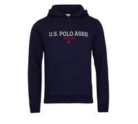 U.S. POLO ASSN. Sweat-shirt bleu foncé / rouge sang / blanc, Taille M