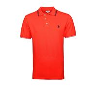 U.S. POLO ASSN. T-Shirt 'Barney' bleu foncé / gris clair / rouge vif, Taille M