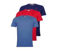 U.S. POLO ASSN. T-Shirt bleu marine / bleu fumé / rouge sang, Taille M