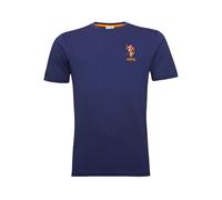 U.S. POLO ASSN. T-Shirt bleu marine / orange foncé / blanc naturel, Taille M