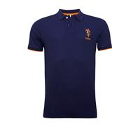 U.S. POLO ASSN. T-Shirt bleu marine / orange foncé, Taille XXL
