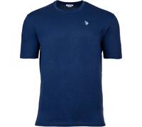 U.S. POLO ASSN. T-shirt homme - col rond, logo brodé, coton bleu moyen L