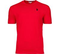 U.S. POLO ASSN. T-shirt homme - col rond, logo brodé, coton rouge M