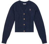 U.S. Polo Assn U. S. Polo Assn U. S. Polo Assn. Blue Cable Knit Womens Cropped Cardigan